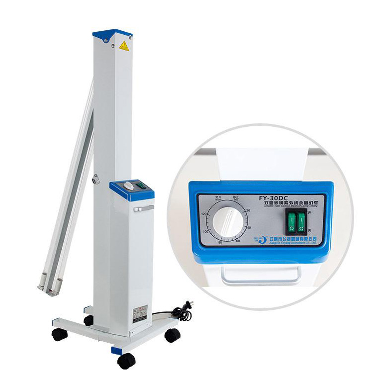 Tragbarer medizinischer Doppelrohr-UV-Lampenwagen-Sterilisator aus Kohlenstoffstahl